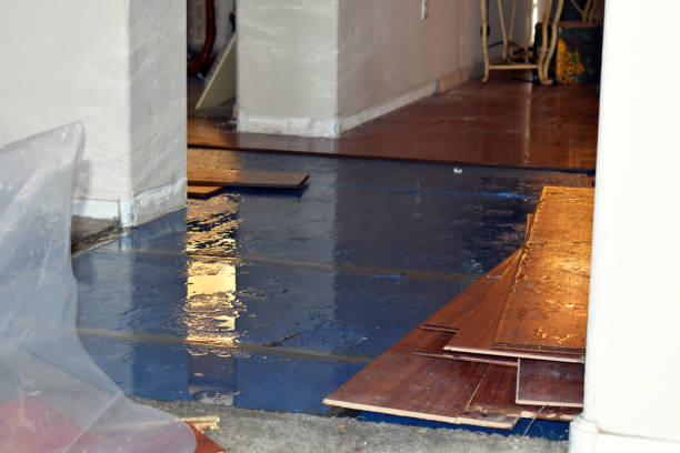 Professional Water Extraction technician working in North Prairie, WI